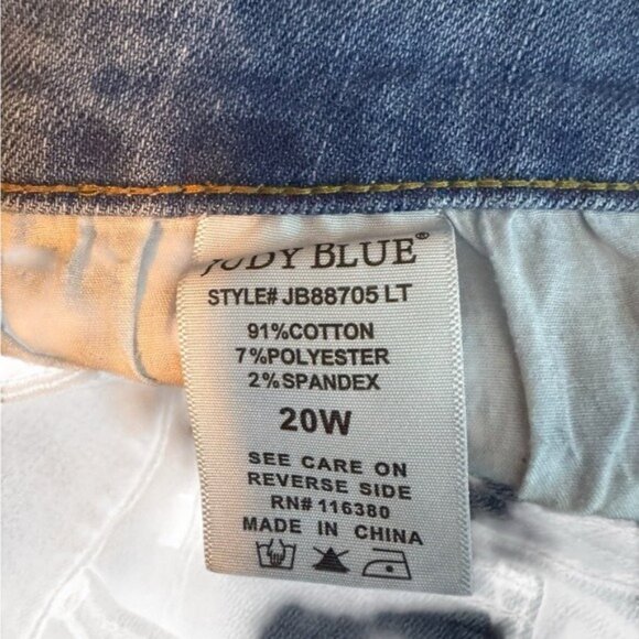 Judy Blue Womens Tummy Control Release Hem Crop Wide Leg Jeans Size 20W Bohemian - Picture 6 of 7